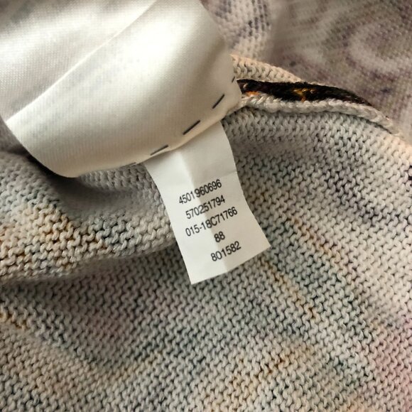 Chicos Sleeveless Paisley Print Top White Colorful Knit Size 1 (US Size M) - Picture 5 of 5